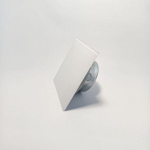 Анемостат со стклянной внешней частью FOZA D 125 мм. Матовое стекло 180х180 мм. Цвет Зеркальный